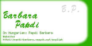 barbara papdi business card